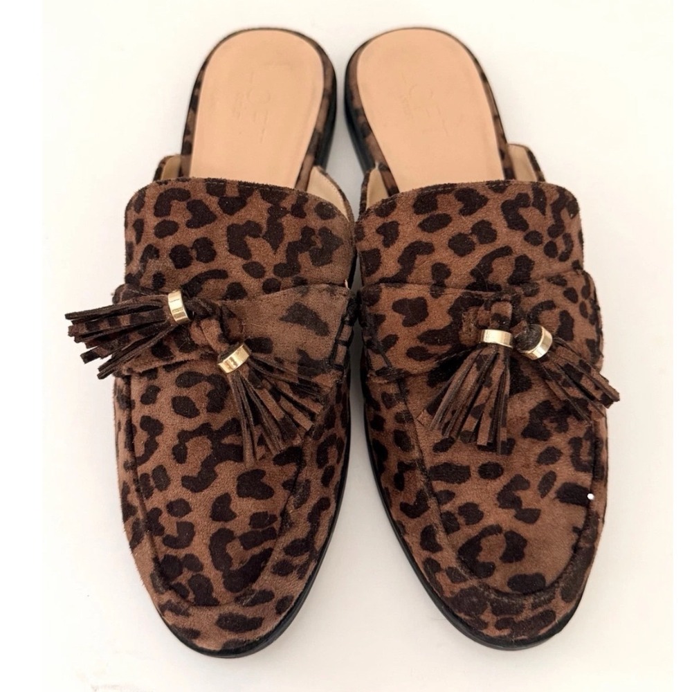 Loft Vintage Y2K Leopard Animal Print Slip On Flats Loafers Women's Size 9